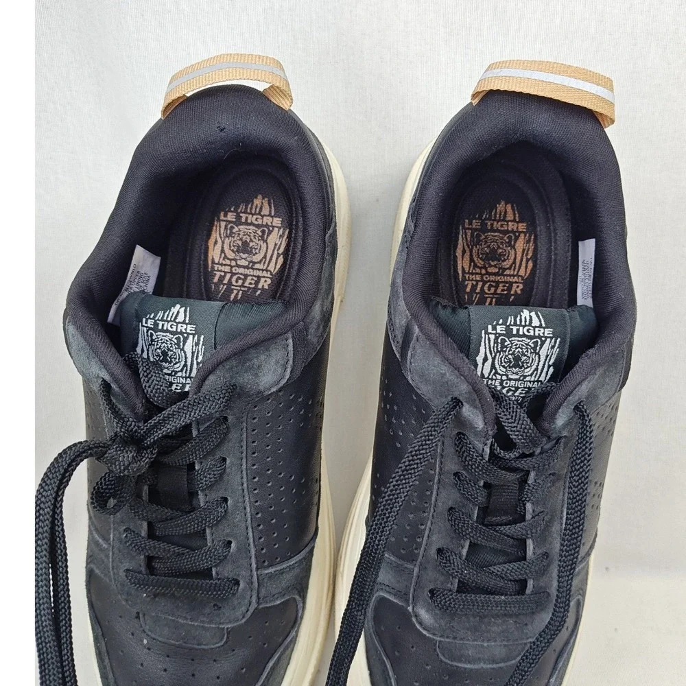 Le Tigre Midtown Low Sneakers Women's  8M Black Leather‎ Platform Shoes